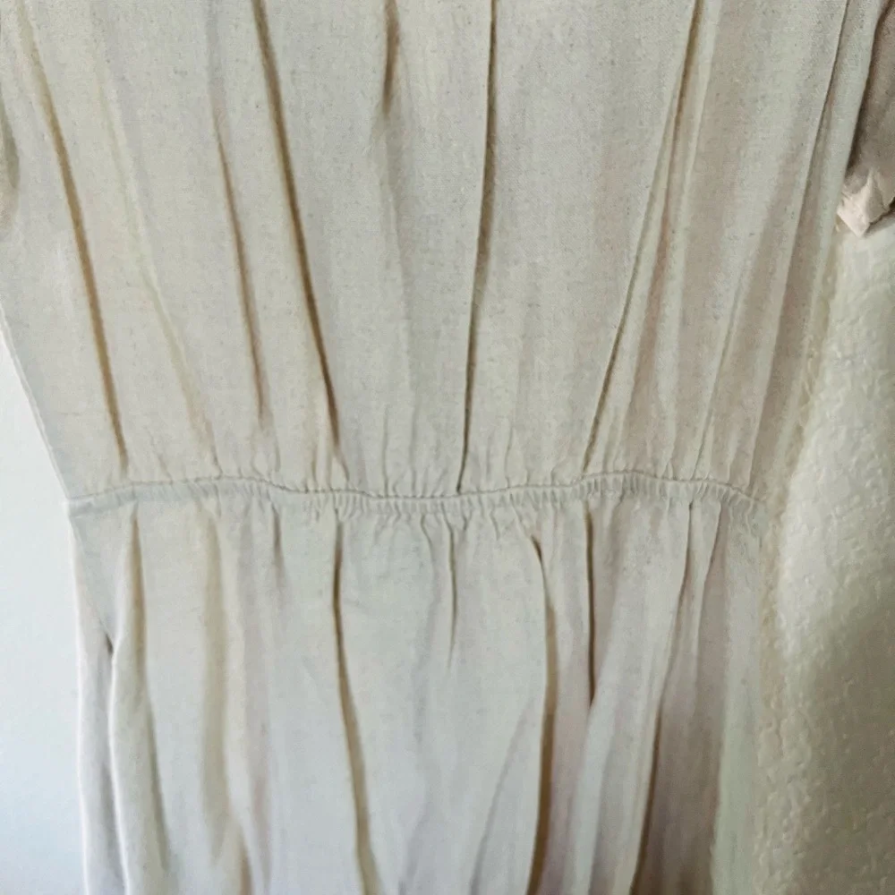 Monteau Cream Button-Front Midi Dress - Picture 9 of 10